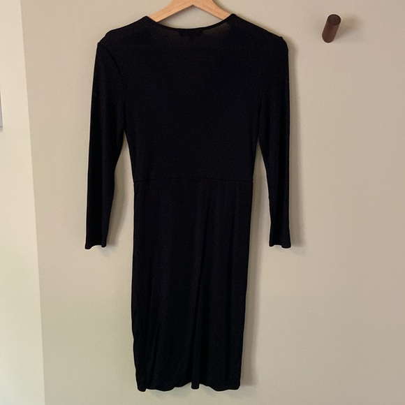 Babaton Black Faux Wrap Dress - Picture 5 of 5